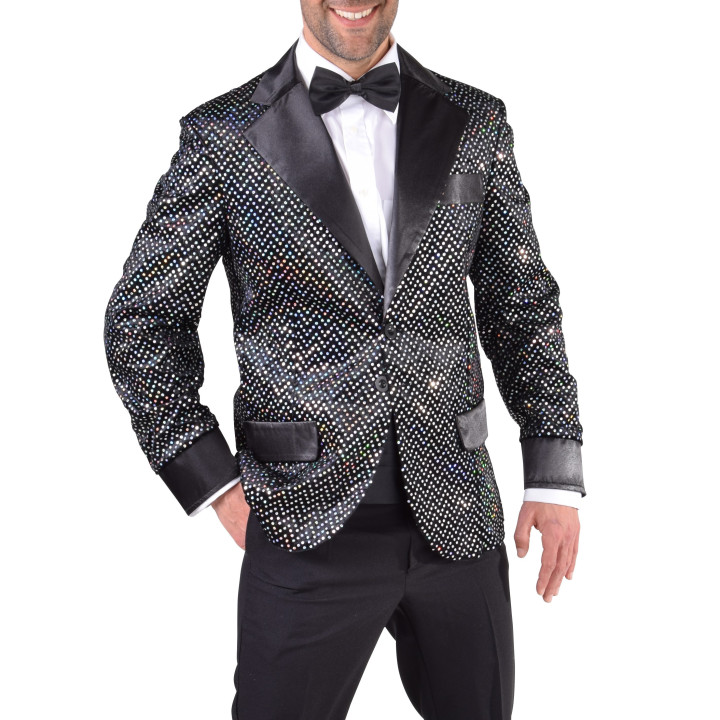 Giacca velluto brillante nera