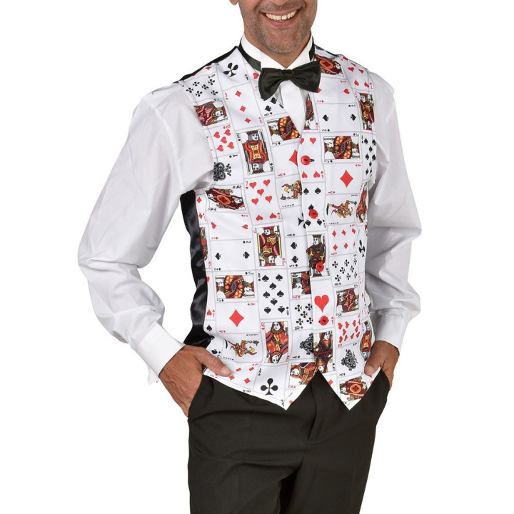 Gilet Carte Poker – Panciotto Elegante per Illusionista e Mago delle Carte