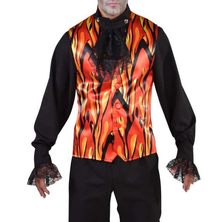 Gilet Fiammante – Look Infernale per un Impatto Scenico Unico