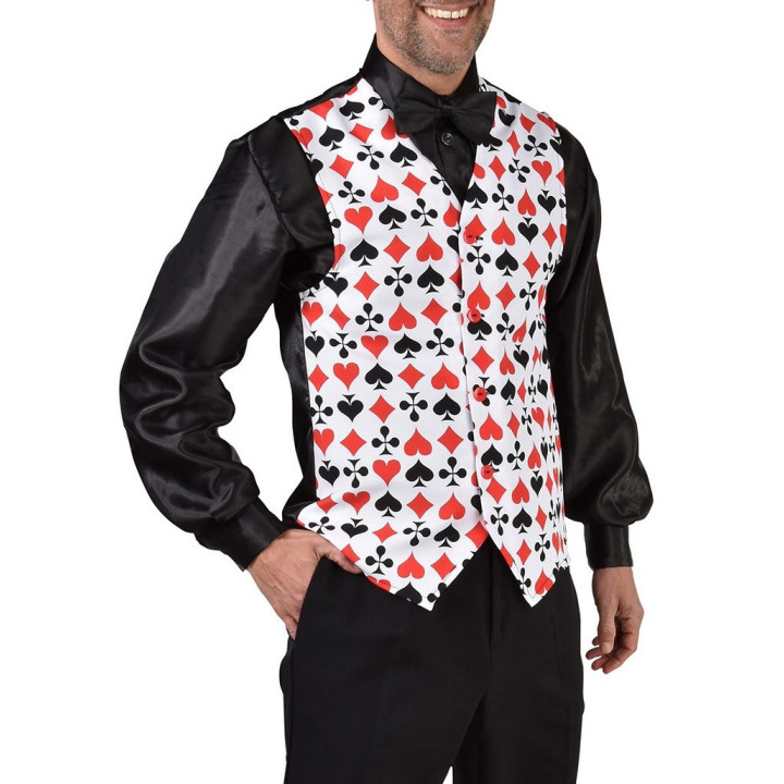 Gilet Jolly Illusionista – Panciotto Elegante per Maghi, Giocatori di Carte e Showman