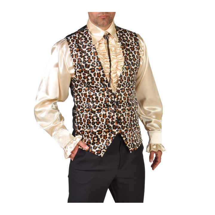 Gilet Leopardato in Velluto – Look Audace e di Tendenza