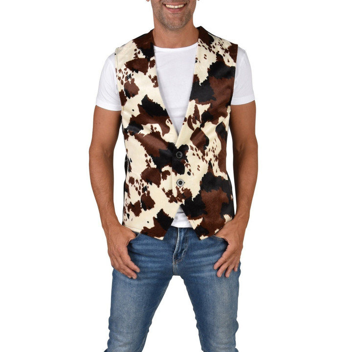 Gilet Muccato FarWest – Stile Rodeo Western con Tessuto Maculato