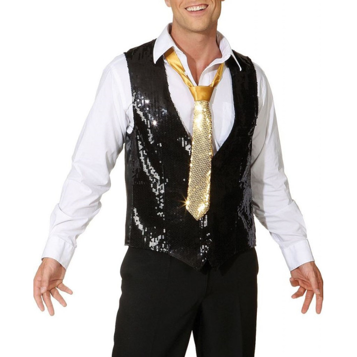Gilet Paillettes Nero Uomo – Eleganza e Brillantezza per Serate Speciali
