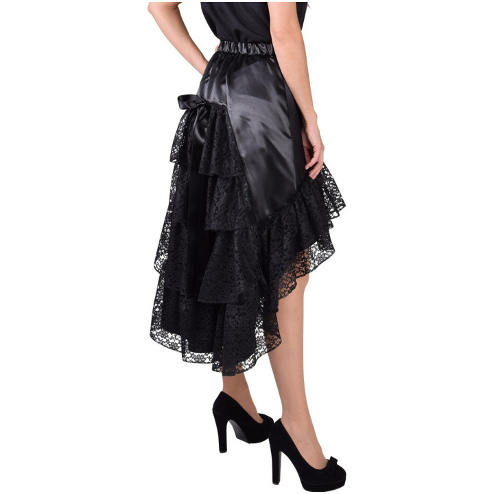 Gonna Folk con Merlettature in Pizzo – Look Folk-Etno con Nastro Annodato