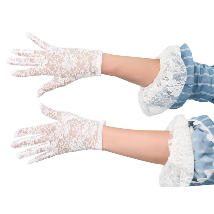 Guanti bianchi in pizzo