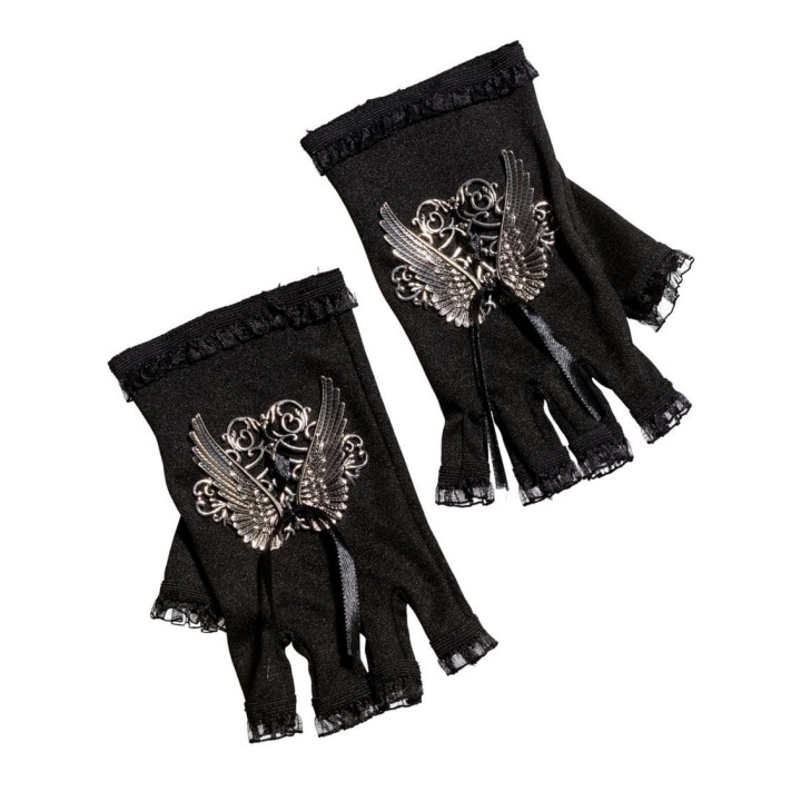 Guanti steampunk ali d'angelo