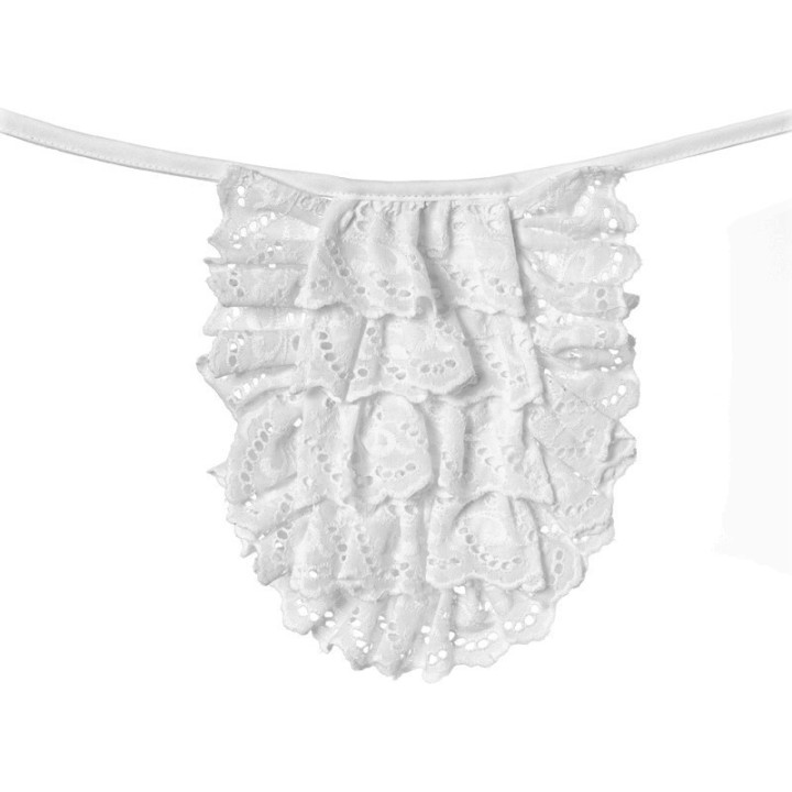 Jabot in pizzo di cotone