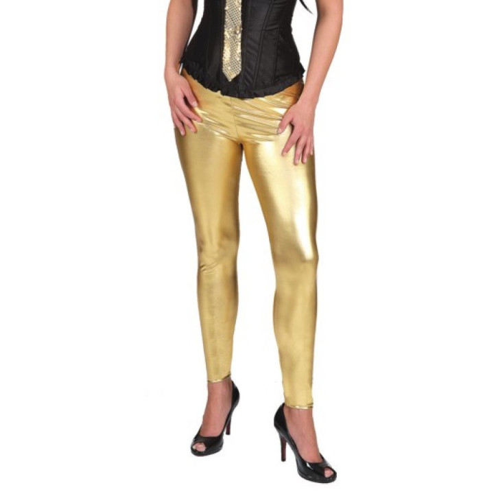 Leggings Oro – Eleganza e Stile Metallico Lucido