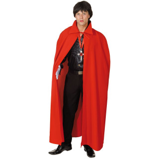 Mantello Lungo Rosso con Colletto – Eleganza Dark per Halloween e Supereroi