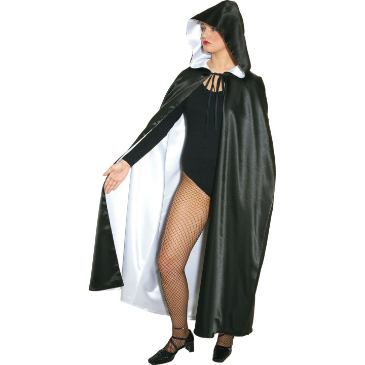 Mantello reversibile nero-bianco