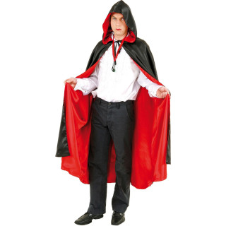 Mantello Reversibile Rosso-Nero con Cappuccio in Raso – Eleganza per Teatro e Spettacolo