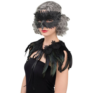 Maschera Gazza ladra uccello nero