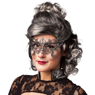 Maschera pizzo farfalla silver