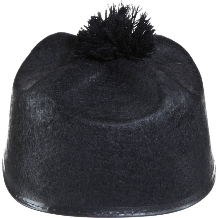 Berretta da Parroco con Fiocco – Tricorno Nero da Sacerdote per Teatro e Travestimenti