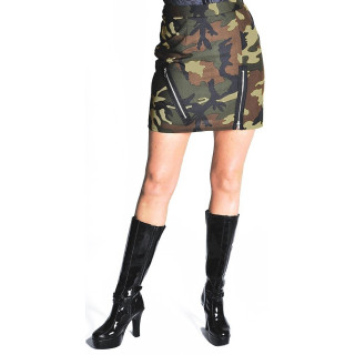 Minigonna Militare Mimetica Donna – Look Provocante e Sensuale con Cerniere
