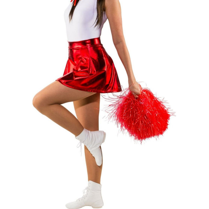 Minigonna Rock Laminata – Rossa, Nera o Argento