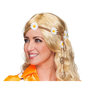 Nastro Hippie con Margherite – Coroncina Floreale Figlia dei Fiori per Feste e Travestimenti