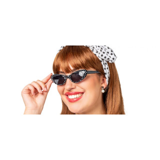 Occhiali anni 50 a pois