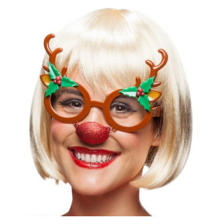 Occhiali da renna con naso