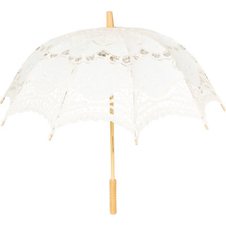 Ombrello parasole pizzo bianco avorio