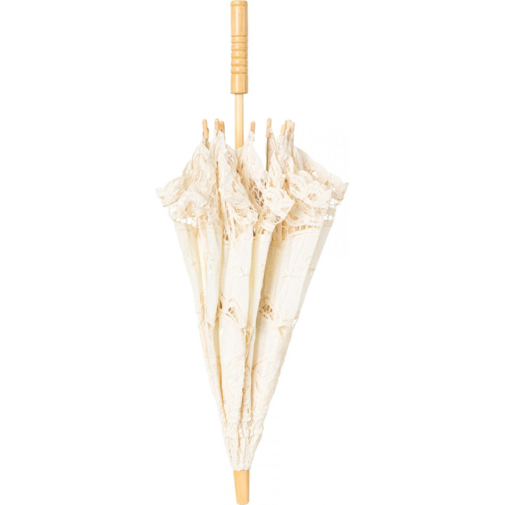 Ombrello parasole pizzo bianco avorio