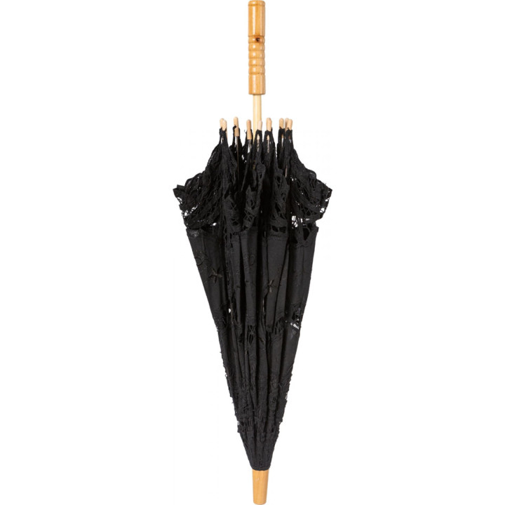 Ombrello parasole pizzo uncinetto nero