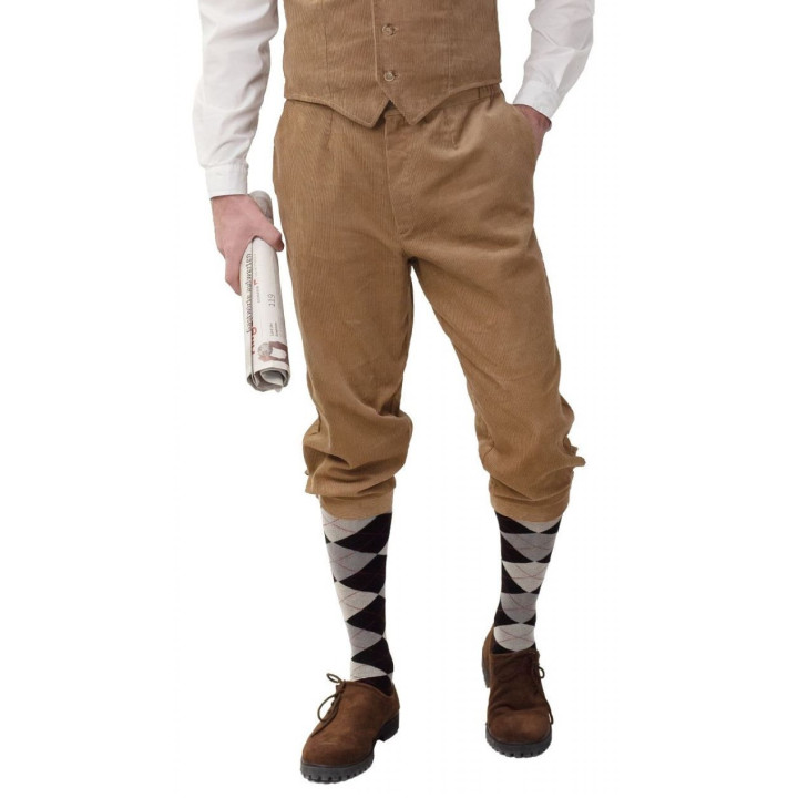 Pantaloni alla Zuava Beige in Velluto – Stile Retrò Novecento