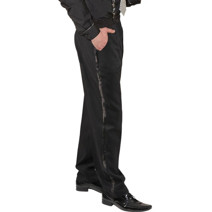 Pantaloni Eleganti Neri con Banda di Raso – Perfetti per Smoking e Eventi di Gala