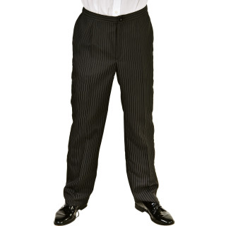 Pantaloni Gessati da Uomo con Pinces – Eleganza Nera e Bianca