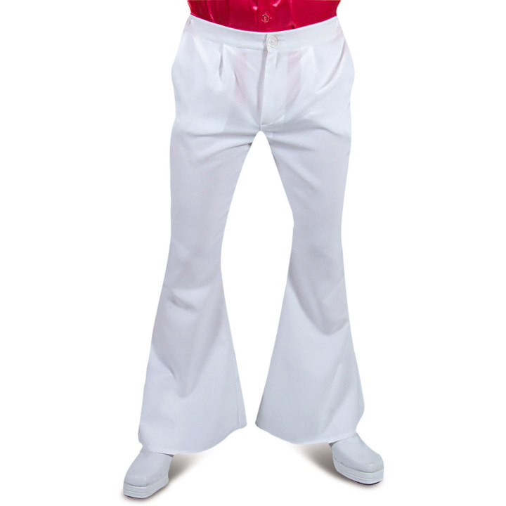 Pantaloni Hippie Anni '70 Bianchi – Stile "Figli dei Fiori" a Zampa d'Elefante