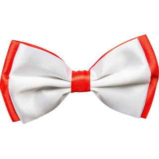 Papillon doppio bianco e rosso