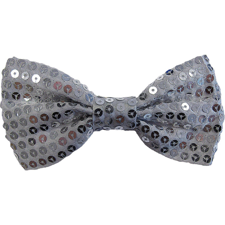 Papillon paillettes argento