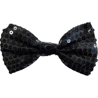 Papillon paillettes nero
