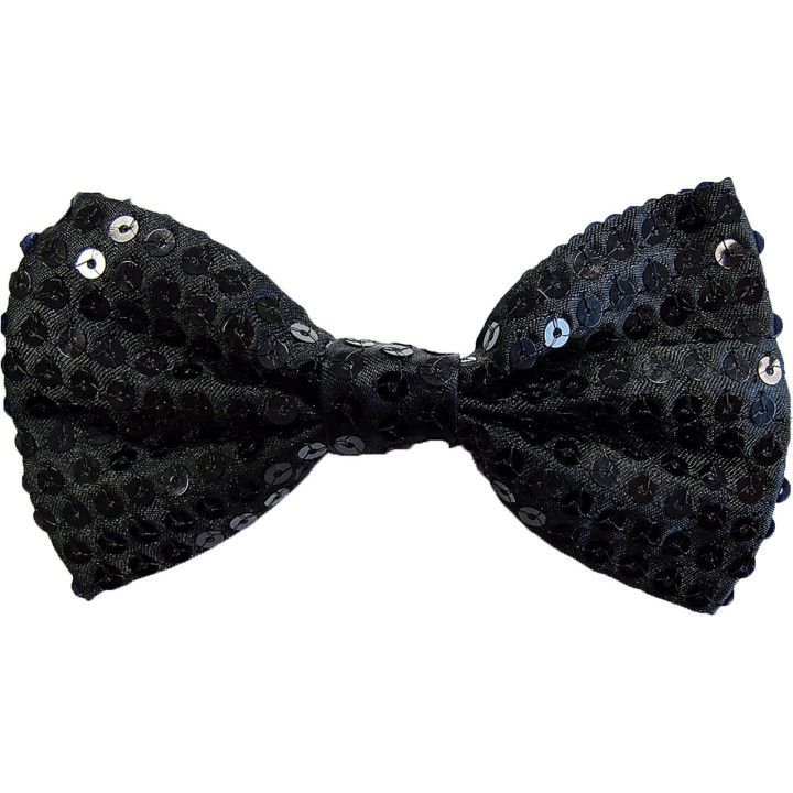 Papillon paillettes nero
