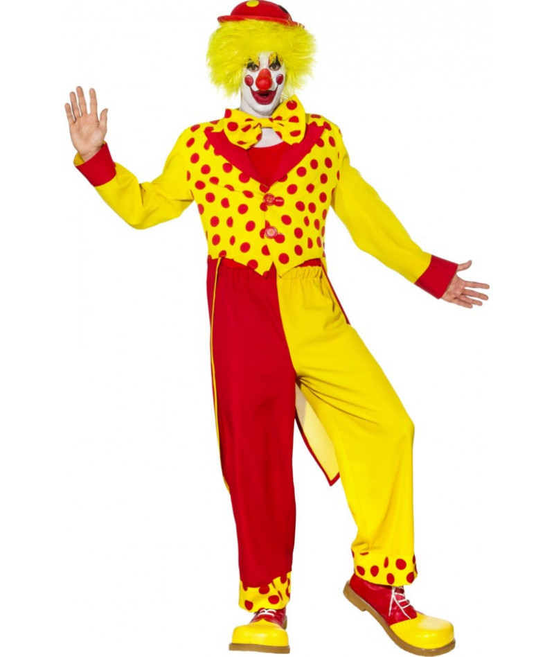 Uomo clown rosso-giallo