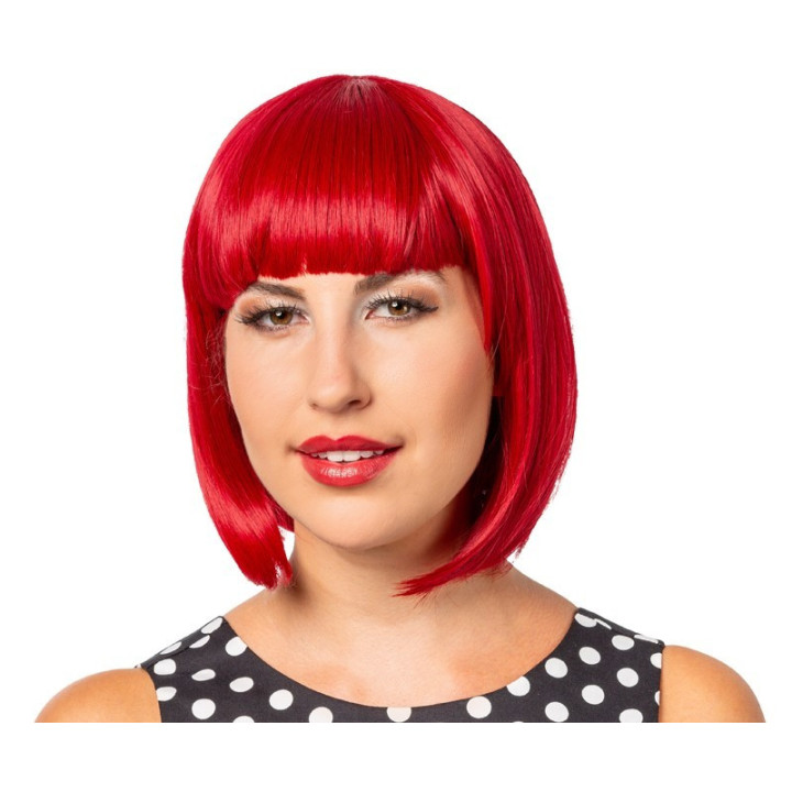 Parrucca bob rosso