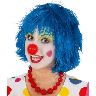 Parrucca clown blu