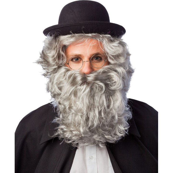 Parrucca da vecchio con barba